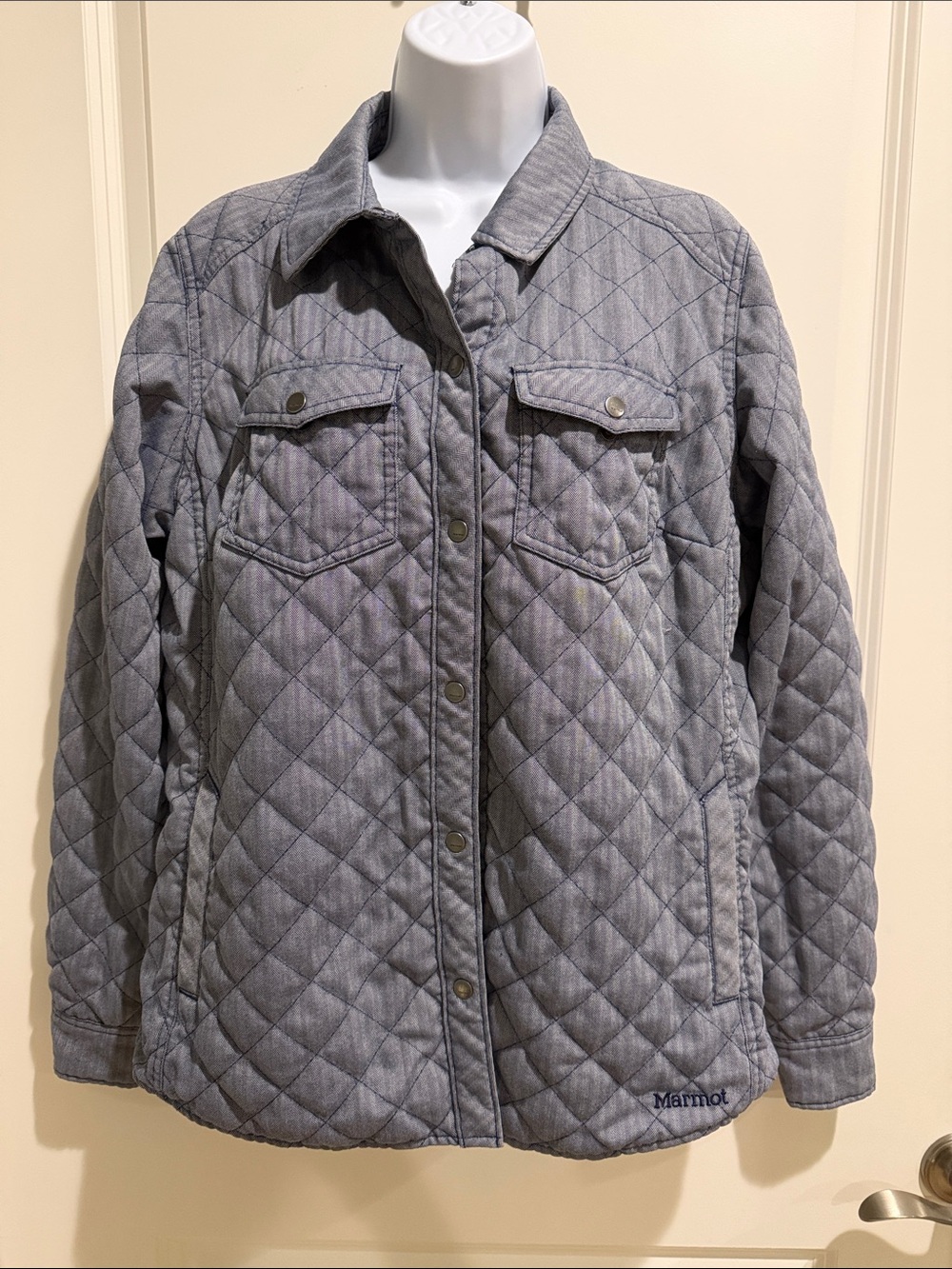 Marmot Quilted Light blue/gray Women's Shirt Jacket